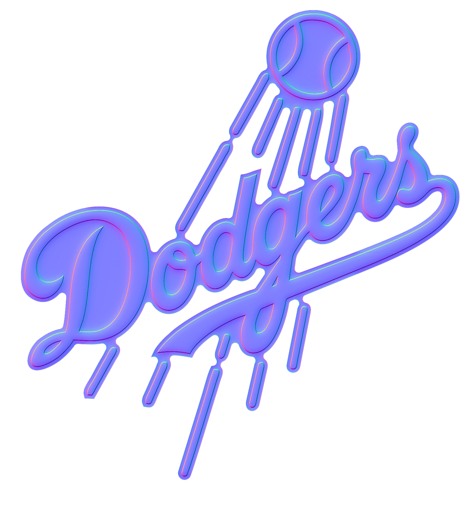 los angeles dodgers 2012-pres Colorful Embossed Logo iron on paper